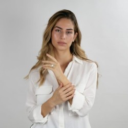 9K Gold & 925 Sterling Silver This Too Shall Pass Spinner Ring - Hebre