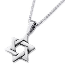 Sterling Silver Interlocked Star of David Necklace