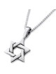 Collier étoile de David entrelacée en argent sterling