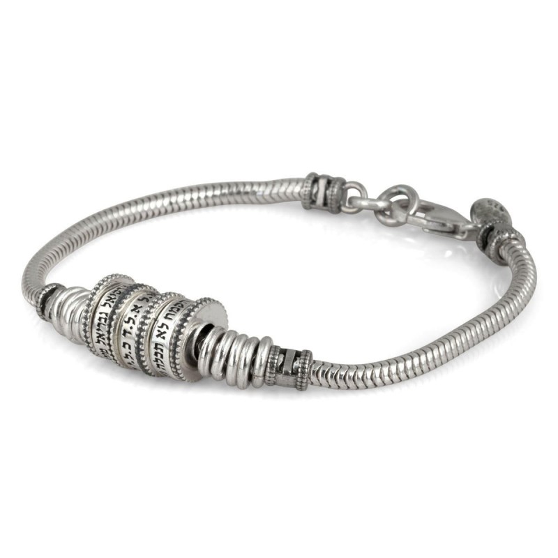 Bracelet de protection des noms saints et des anges en argent sterling