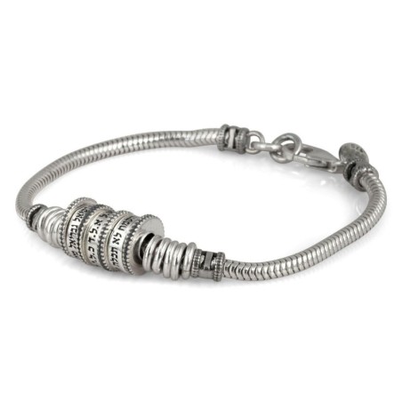 Bracelet de protection des noms saints et des anges en argent sterling