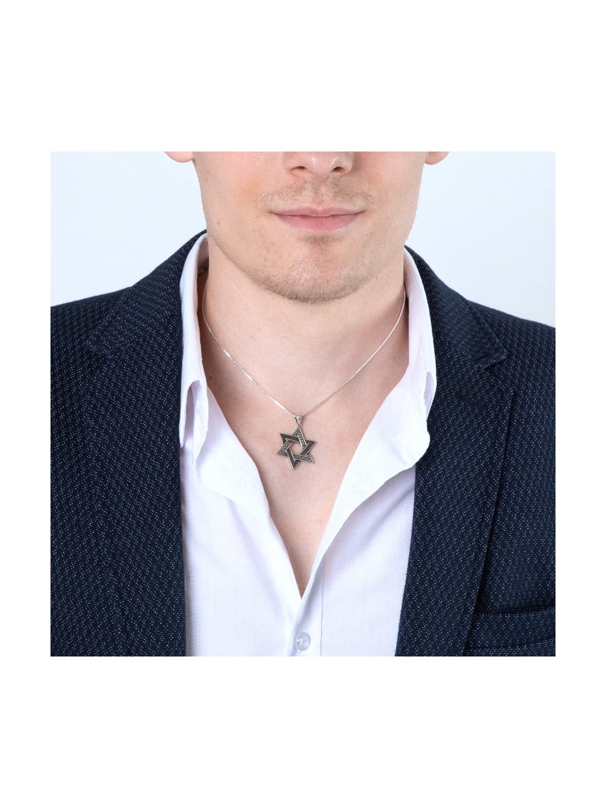 Marina Jewelry Pendentif Étoile de David en Argent Sterling 925 à la Mode N