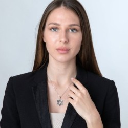 Marina Jewelry Fashionable 925 Sterling Silver Star of David Pendant N