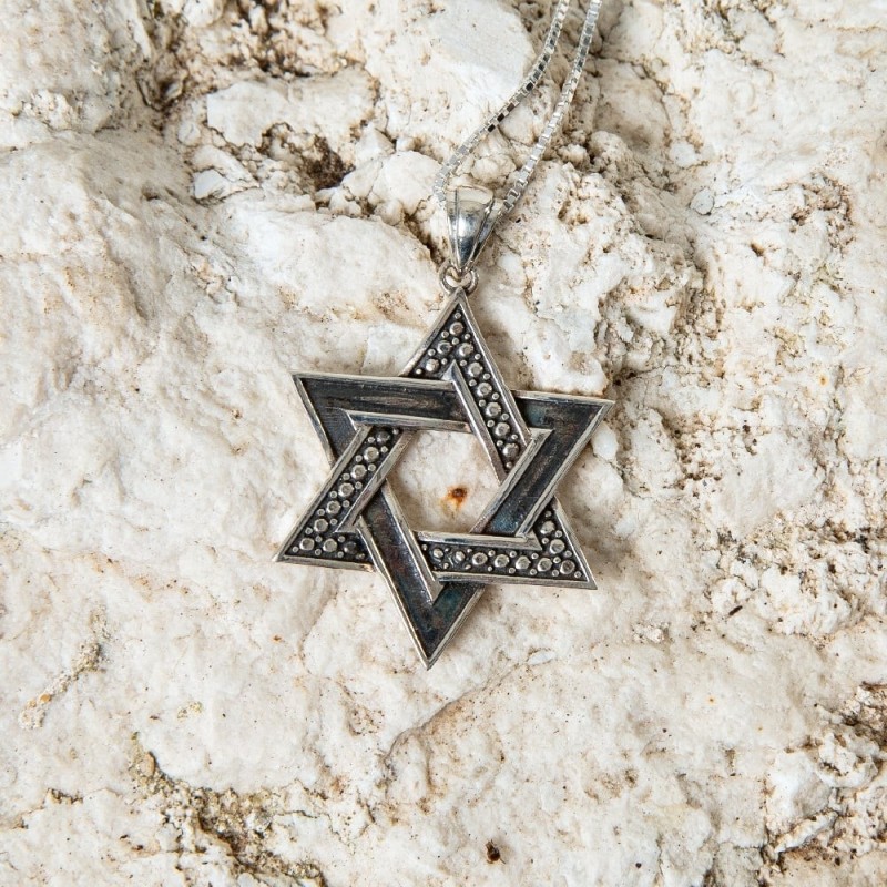 Marina Jewelry Pendentif Étoile de David en Argent Sterling 925 à la Mode N
