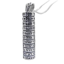 Traveler's Psalm: Sterling Silver Mezuzah Necklace