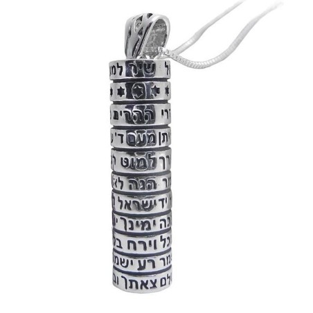 Traveler's Psalm: Sterling Silver Mezuzah Necklace