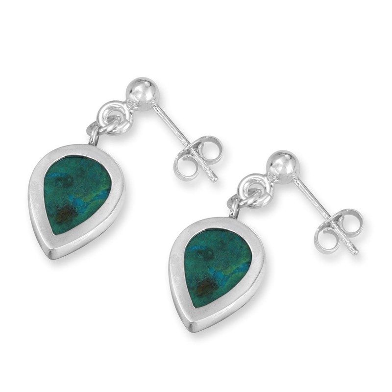 Rafael Jewelry Boucles d'oreilles en pierre d'Eilat et clou de girofle en argent