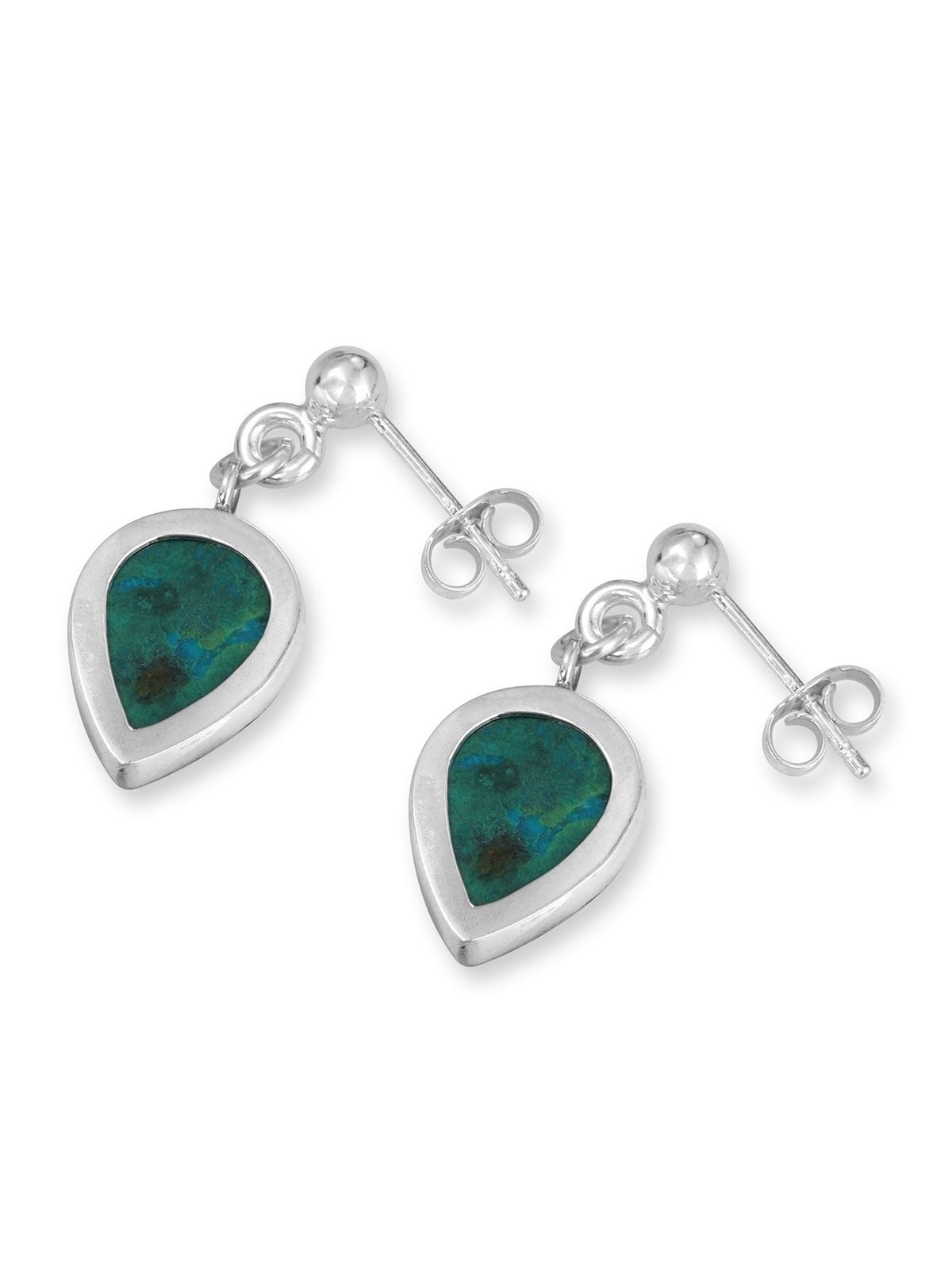 Rafael Jewelry Boucles d'oreilles en pierre d'Eilat et clou de girofle en argent