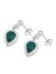 Rafael Jewelry Eilat Stone and Silver Clove Earrings