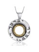 Priestly Blessing: Large Silver & Gold Spinning Wheel Necklace (Number