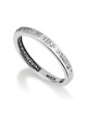 Hebrew / English 'Guard You' Sterling Silver Ring By Marina Jewelry (P