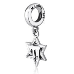 Marina Jewelry Star of David and Chai Pendant Charm