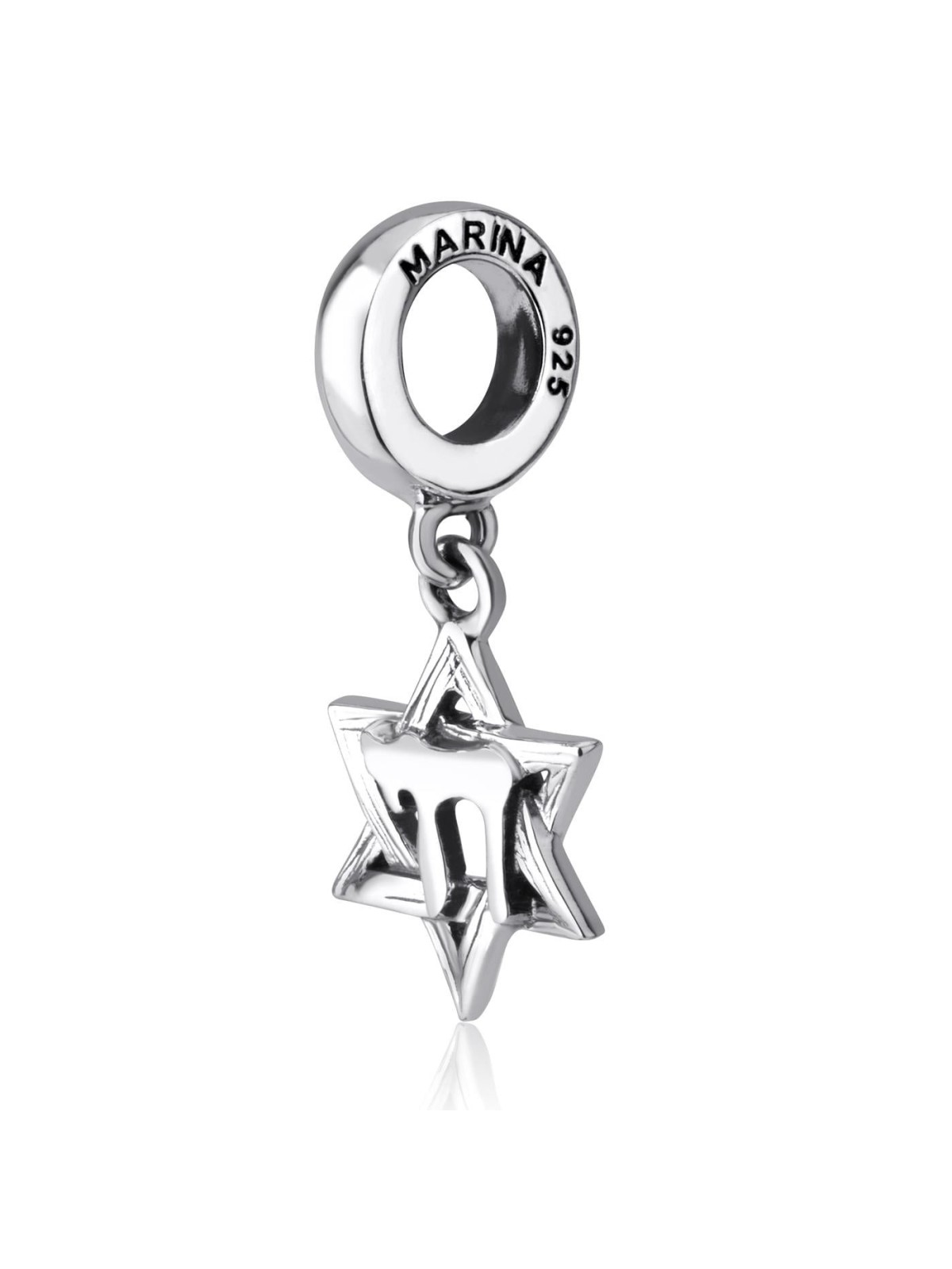 Marina Jewelry Star of David and Chai Pendant Charm