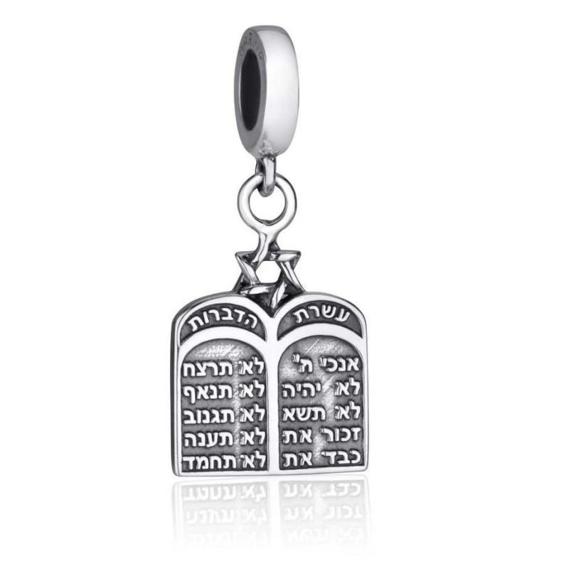 Marina Jewelry Pendentif Dix Commandements en Argent pour Bracelets