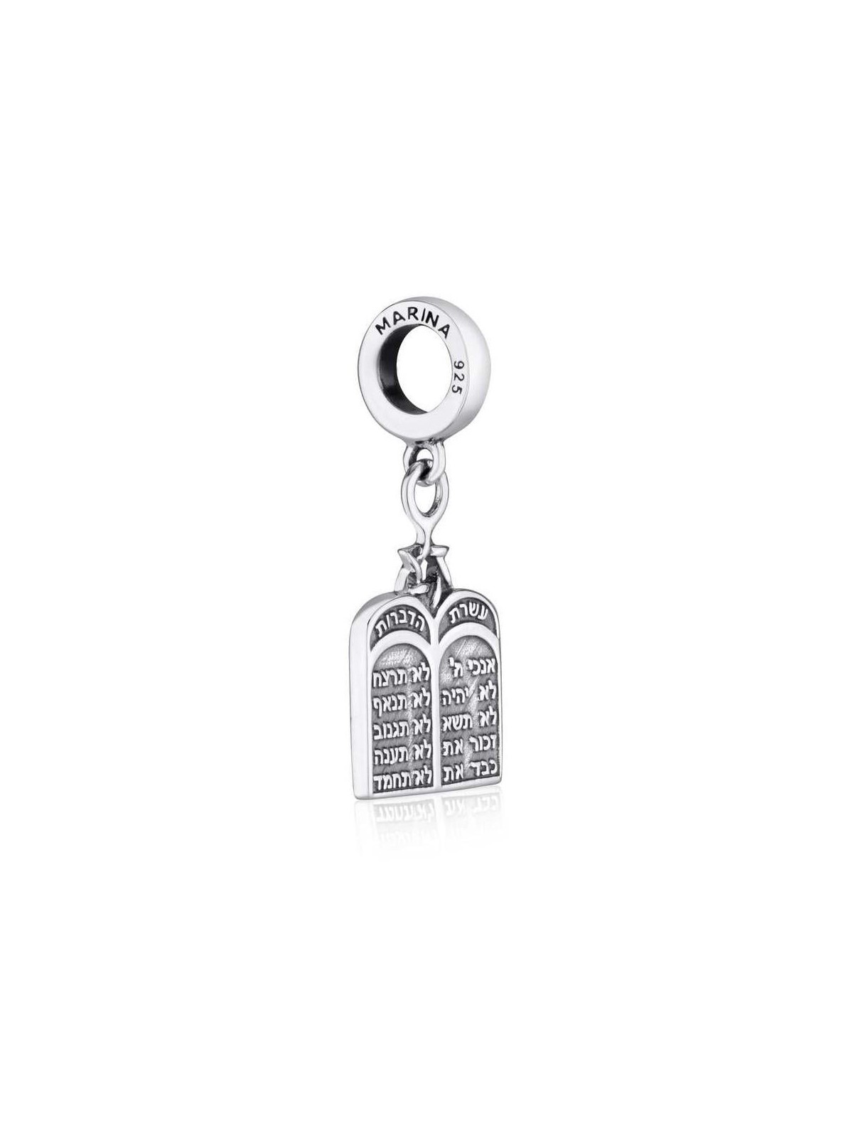 Marina Jewelry Pendentif Dix Commandements en Argent pour Bracelets