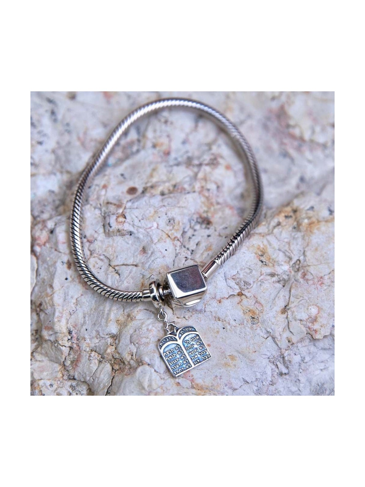 Marina Jewelry Pendentif Dix Commandements en Argent pour Bracelets