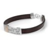 Traveler's Prayer: Leather and Sterling Silver Bracelet