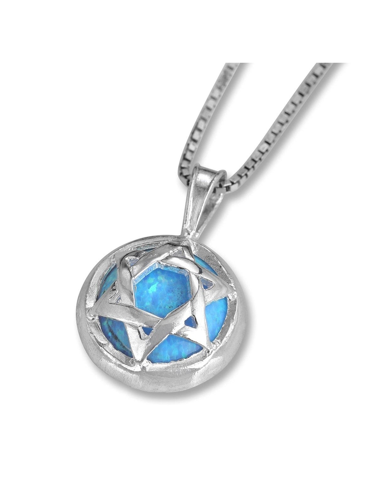 שרשרת מגן דוד מכסף סטרלינג ואופל/אוניקס