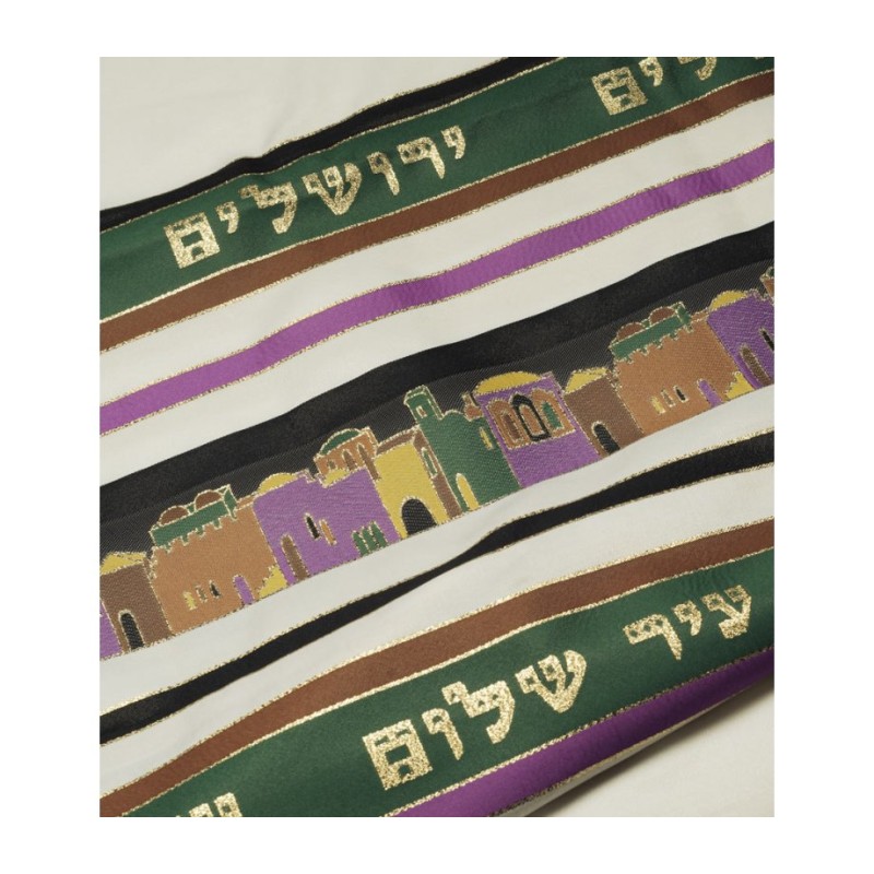 Talitnia Jerusalem Tallit Holy City Prayer Shawl G... | Modern Tallits