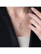 Sterling Silver and Gold Plating Interlocked Star of David Pendant Nec