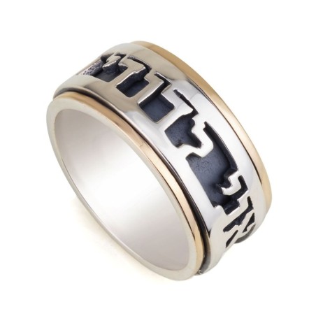Deluxe Unisex Spinner Ring with Ani LeDodi in 925 Sterling Silver and
