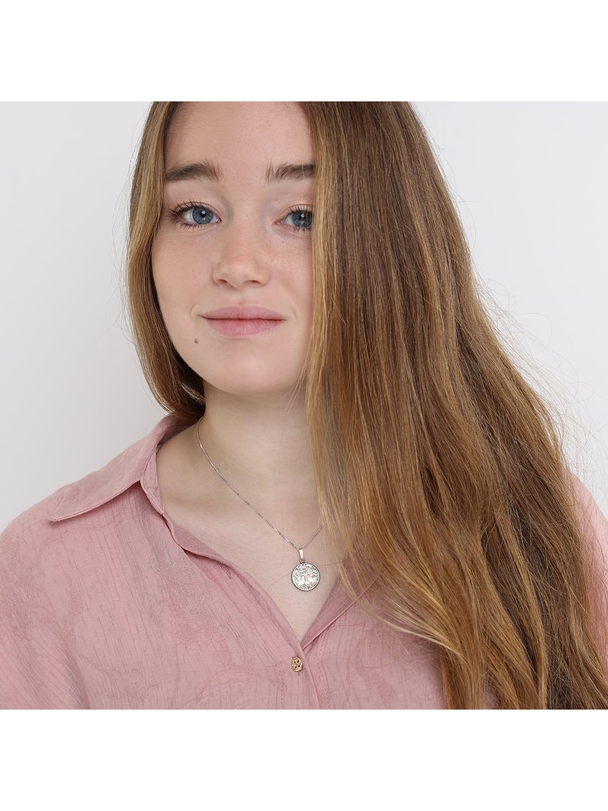 Handcrafted Sterling Silver and 14K Gold Tree of Life Necklace