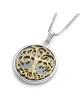 Handcrafted Sterling Silver and 14K Gold Tree of Life Necklace