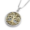 Handcrafted Sterling Silver and 14K Gold Tree of Life Necklace