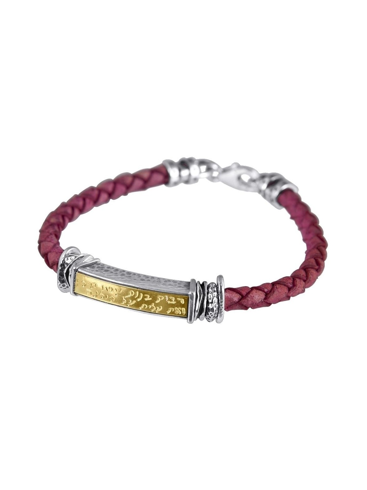 Woman of Valor Leather, Gold and Silver Women's Bracelet