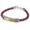 Woman of Valor Leather, Gold and Silver Women's Bracelet