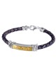Bracelet Femme Femme de Valeur en Cuir, Or et Argent