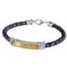 Woman of Valor Leather, Gold and Silver Women's Bracelet
