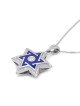 שרשרת תליון זהב לבן עם מבטא יהלומים עם Bl