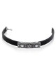 Bracelet unisexe étoile de David en argent sterling et cuir avec Gemston
