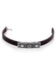 Bracelet unisexe étoile de David en argent sterling et cuir avec Gemston