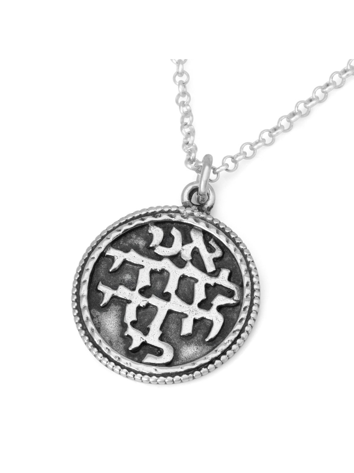 Beloved: Sterling Silver Round Necklace - Song of Songs 6:3