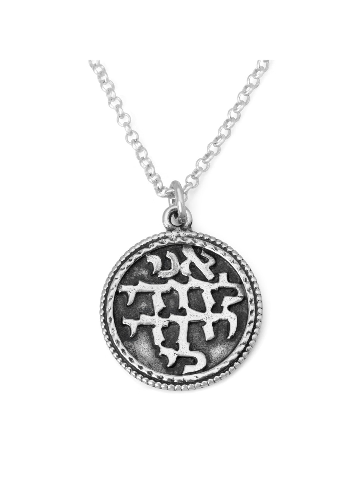 Beloved: Sterling Silver Round Necklace - Song of Songs 6:3