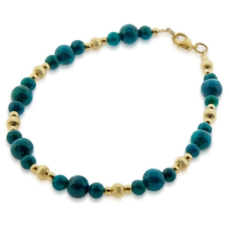 Bracelet rempli d'or avec pierres d'Eilat