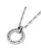 Femme de vaillance : Collier de roue en argent avec pierre Hamsa et grenat