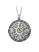 72 Holy Names: Silver Disk Kabbalah Star of David Heavy Necklace