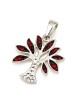 Pendentif arbre de vie en argent sterling 925 avec pierres de cristal (choix o
