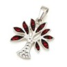 925 Sterling Silver Tree of Life Pendant with Crystal Stones (Choice o