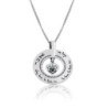 Large Silver Wheel Necklace - Beloved (Song of Songs 6:3)