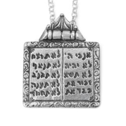 Tablets of the Law Silver Pendant Necklace for Men