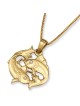 14K Yellow Gold Zodiac Pisces Pendant with Diamond Accent
