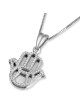 Pendentif Hamsa en or 14 carats avec diamants
