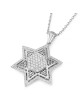 Pendentif étoile de David pour femme en or 14 carats doublé de diamants (couleur opti