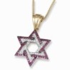 Anbinder Jewelry Two-Toned 14K Gold Star of David Pendant With White D