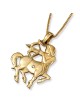 14K Yellow Gold Zodiac Sagittarius Pendant with Diamond Accent