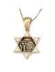 Diamond-Accented Star of David & Western Wall 14K Gold Pendant Necklac